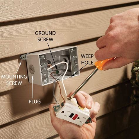 how to install a waterproof electrical box|replacing outdoor electrical outlet.